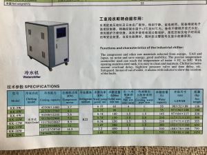 5HP/5ton/16kw Air Cooled Industrial Water Chiller for Injection Machine